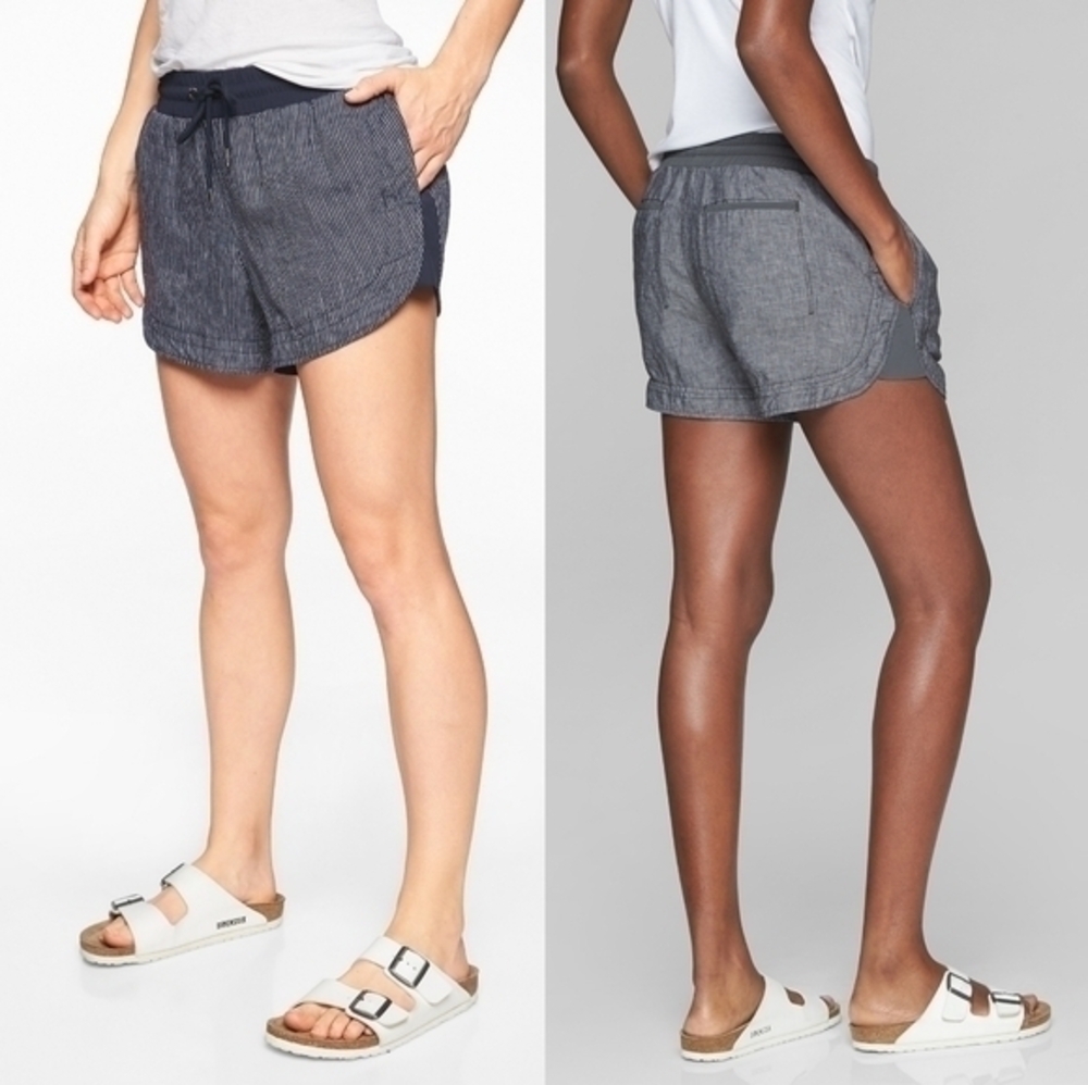 Athleta Beachside Bali Linen Shorts